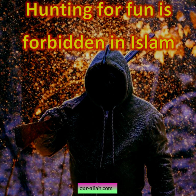 Hunting in Islam is forbidden for fun
