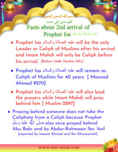 Facts of arrival of Prophet Isa alayhay Salat wa salam (1)