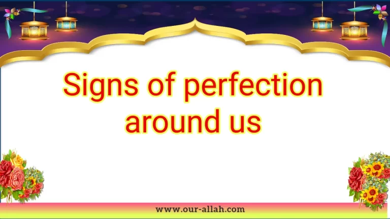 Signs of perfection in creations of Allah